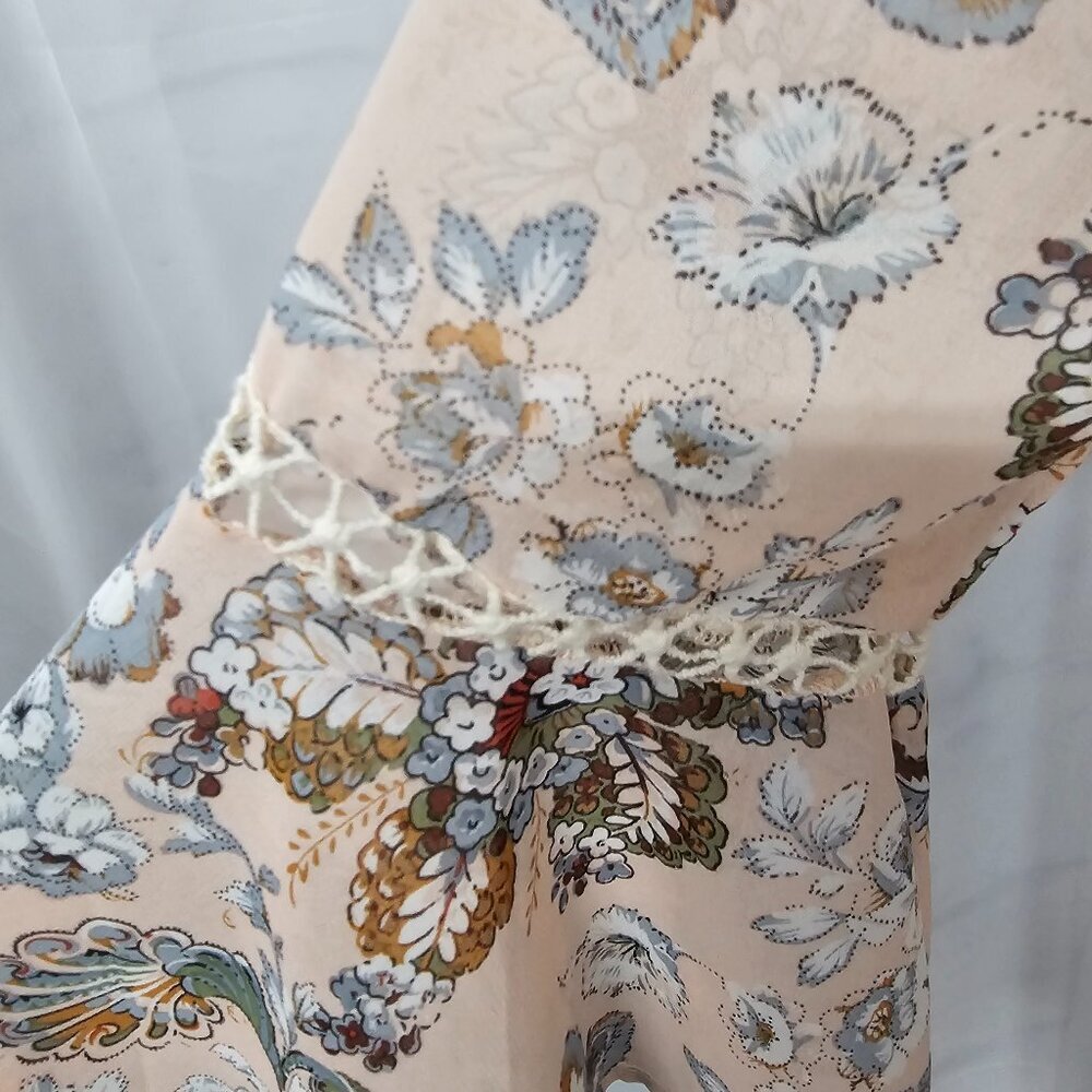 Entro Dress Pink Fairy Peasant Festival Floral Cottage L - Picture 6 of 14